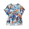 Women 89th + Madison Tops | Printed Button Front Dolman Top Sunset Tropical