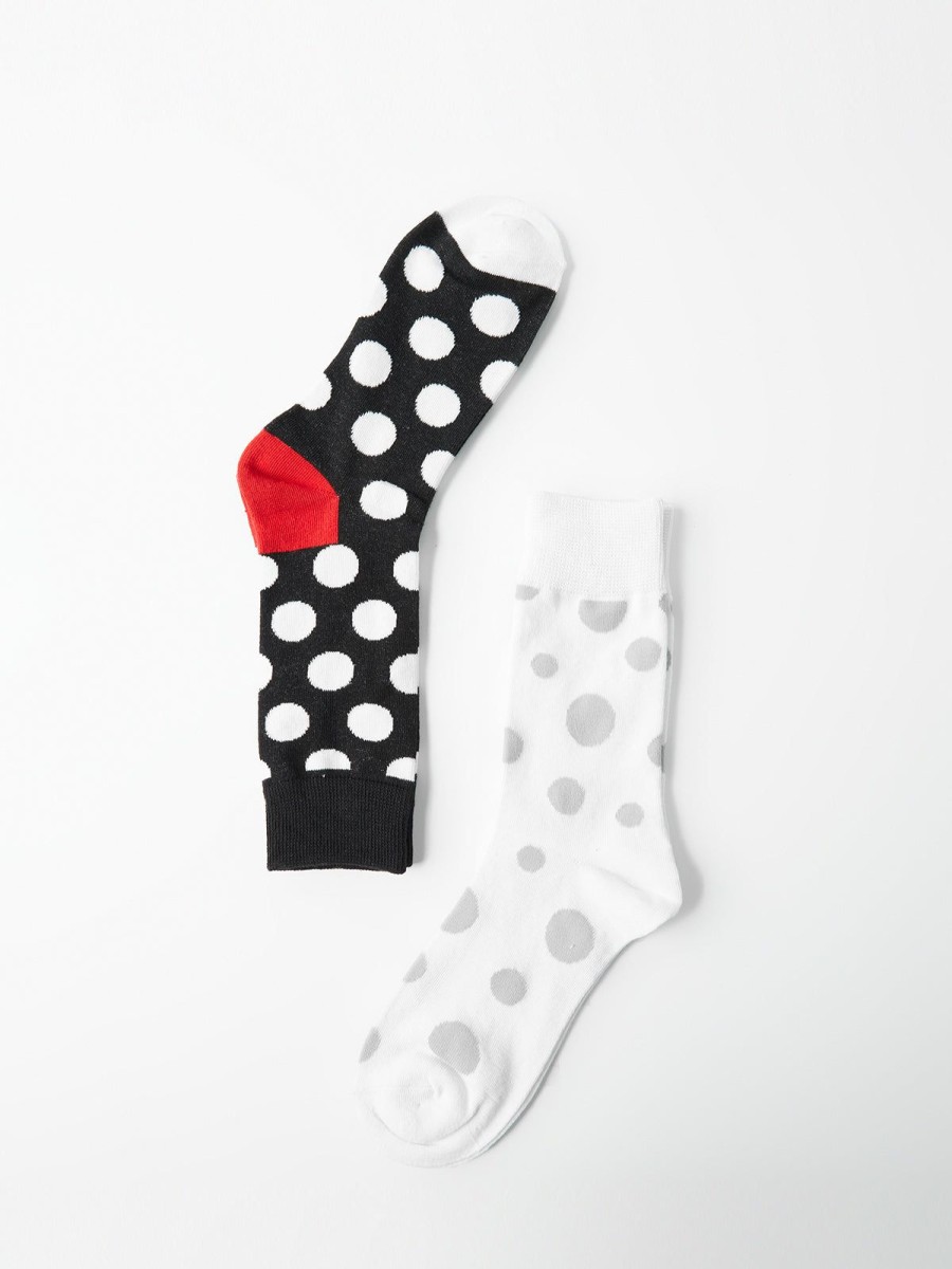 Women 89th + Madison Socks | Assorted 2-Pack Socks Black/Dots