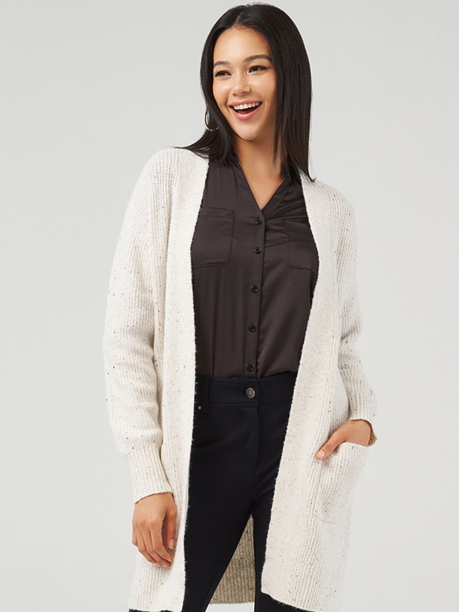 Women 89th + Madison Tops | Fleck Rib Cardigan