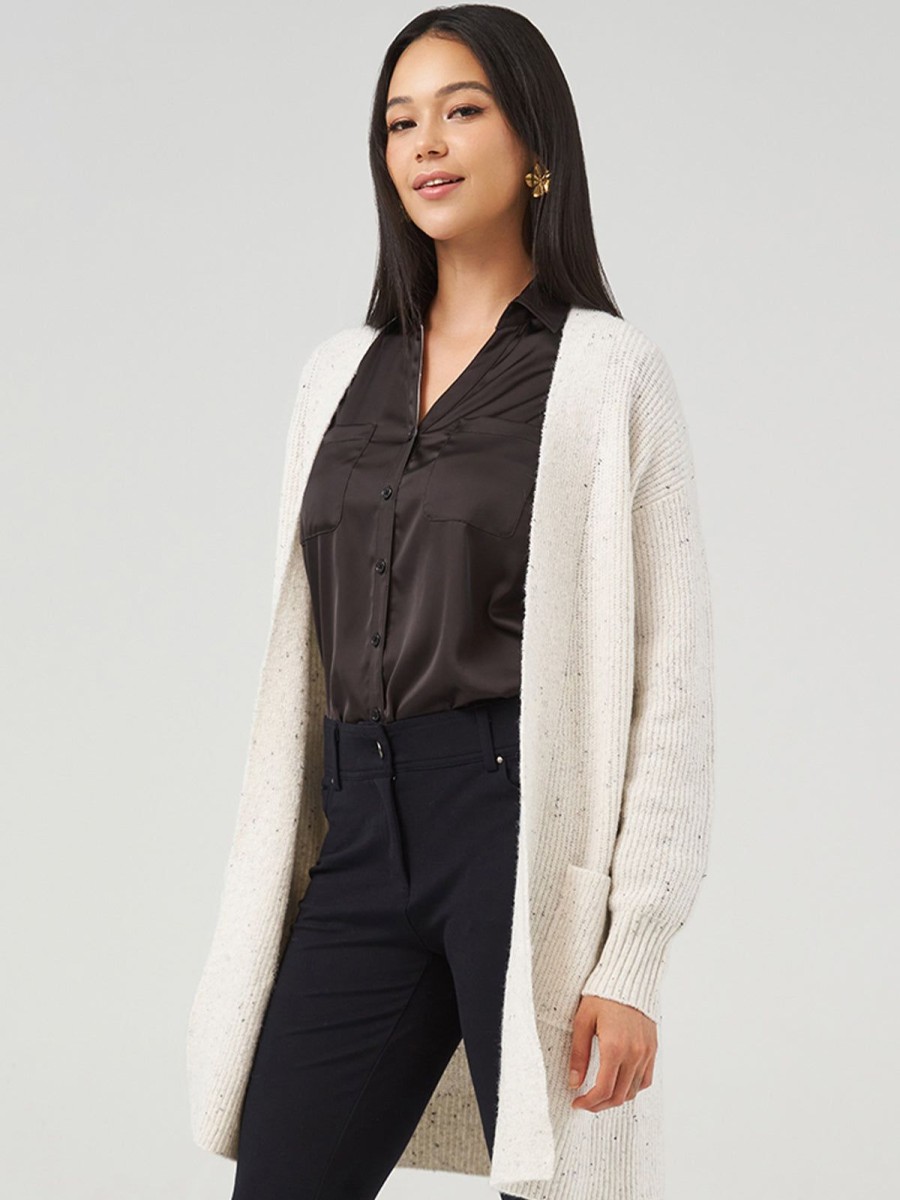 Women 89th + Madison Tops | Fleck Rib Cardigan