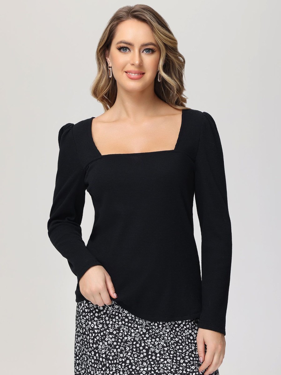 Women 89th + Madison Tops | Puff Shoulder Knit Top