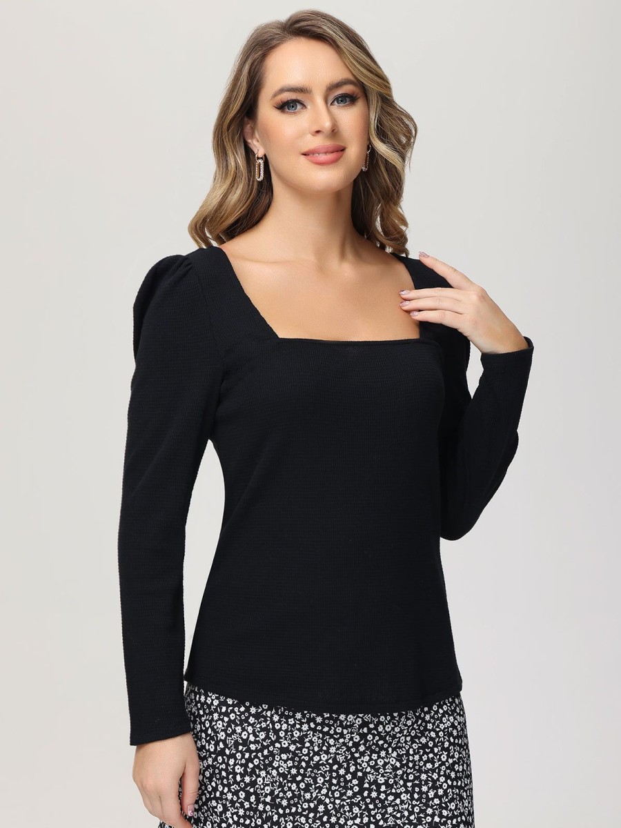 Women 89th + Madison Tops | Puff Shoulder Knit Top