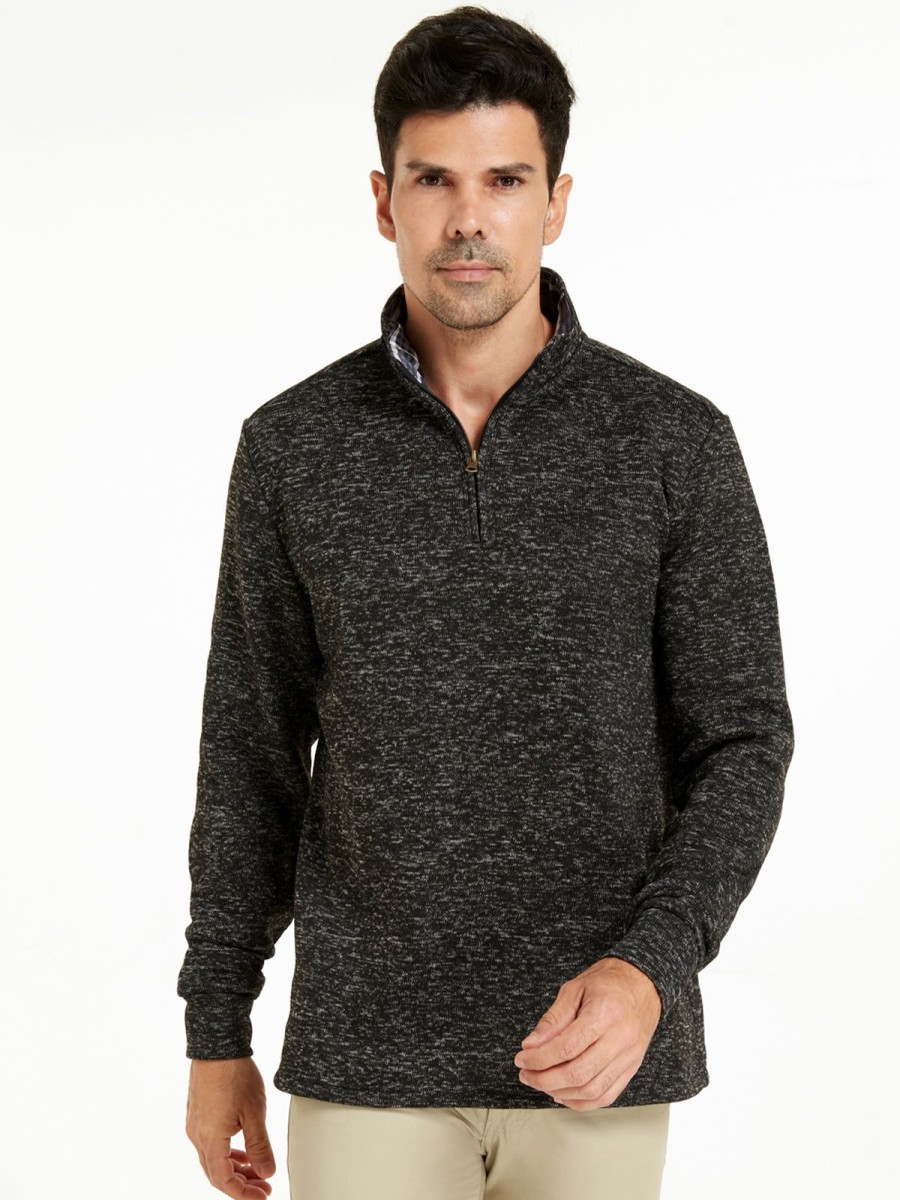 Men 89th + Madison | Quarter Zip Heather Sweater