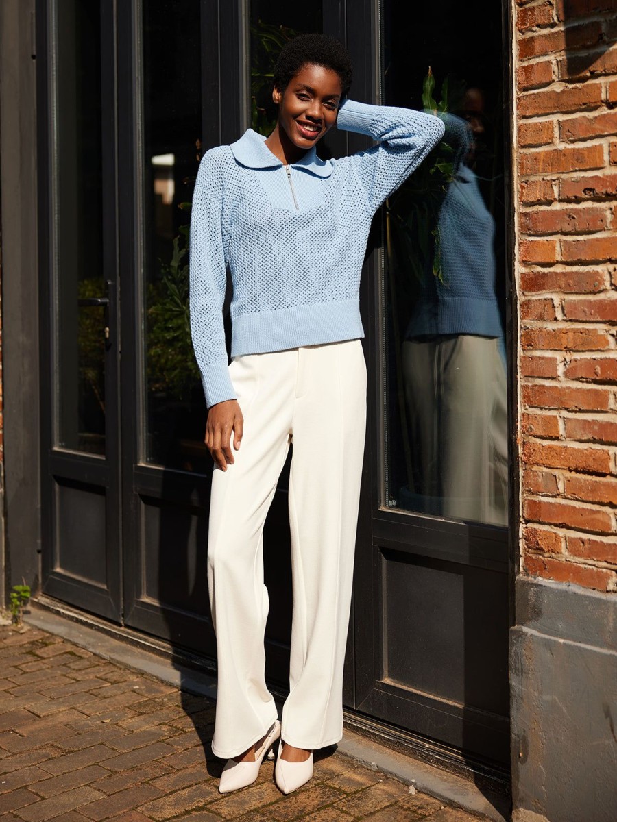 Women 89th + Madison Tops | Drop Shoulder Half Zip Sweater