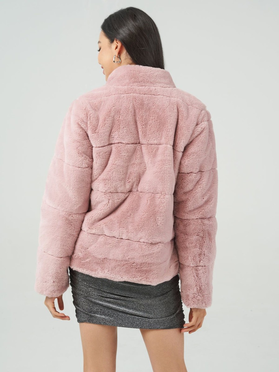 Women 89th + Madison Jackets & Blazers | Faux Fur Zip Jacket