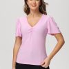 Women 89th + Madison Tops | V-Neck Puff Sleeve Top