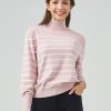 Women 89th + Madison Tops | Stripe Mockneck Pullover