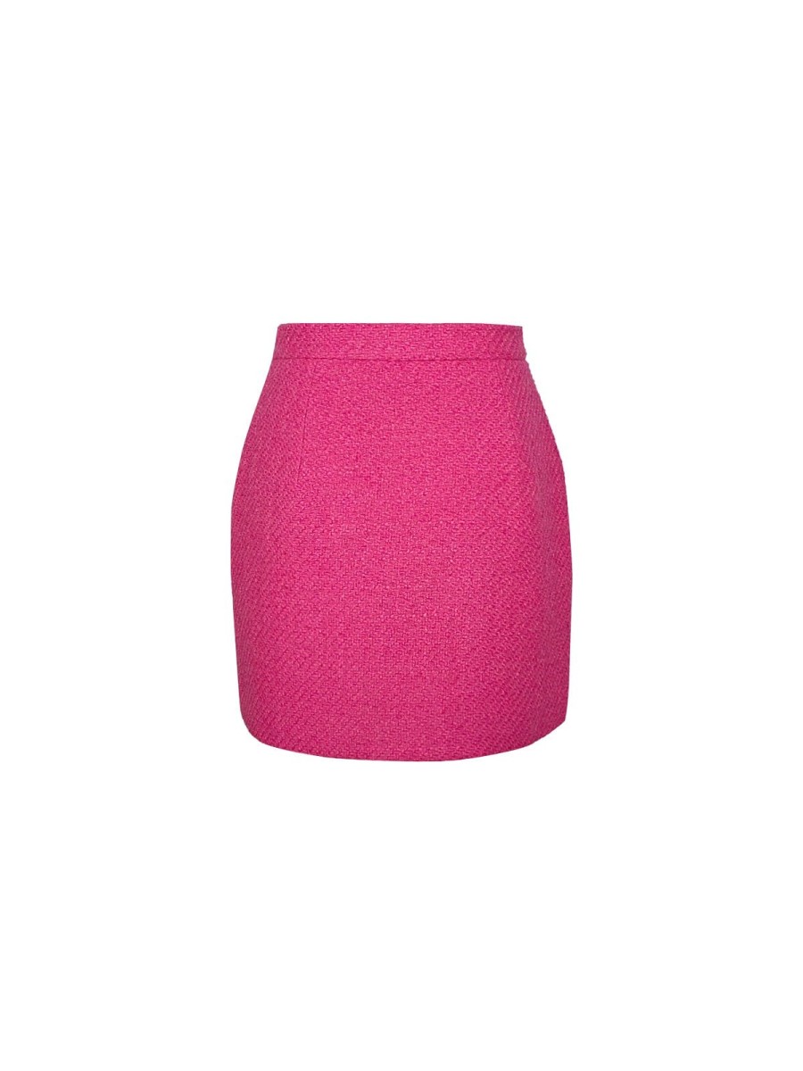 Women 89th + Madison Skirts | A-Line Tweed Skirt Pink Check Tweed