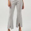 Women 89th + Madison Pants | Rib Slit Bell Bottom Pants Medium Heather Grey