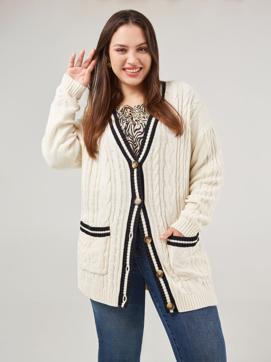 Women 89th + Madison Sweaters & Cardigans | Chunky Cable Boyfriend Cardigan