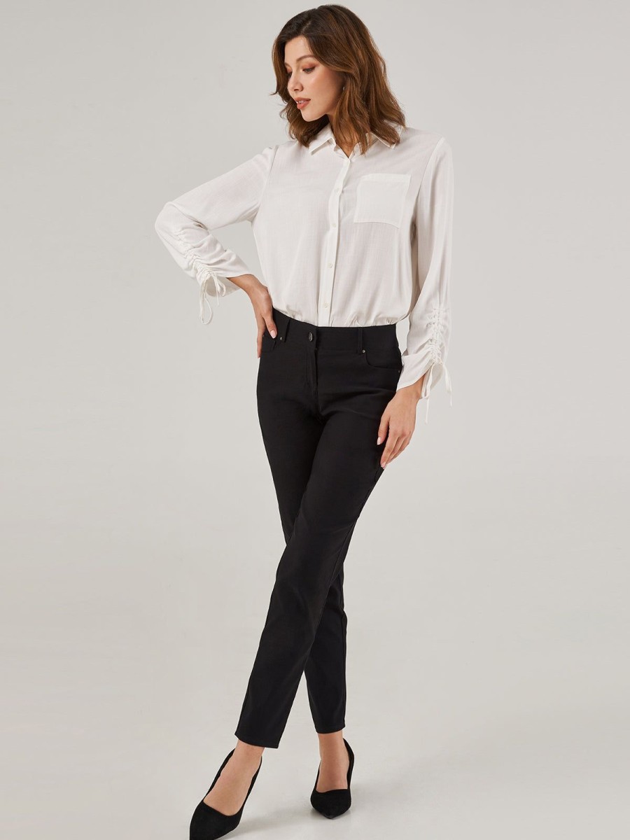 Women 89th + Madison Pants | Millennium Five Pocket Stretch Straight Leg Pants