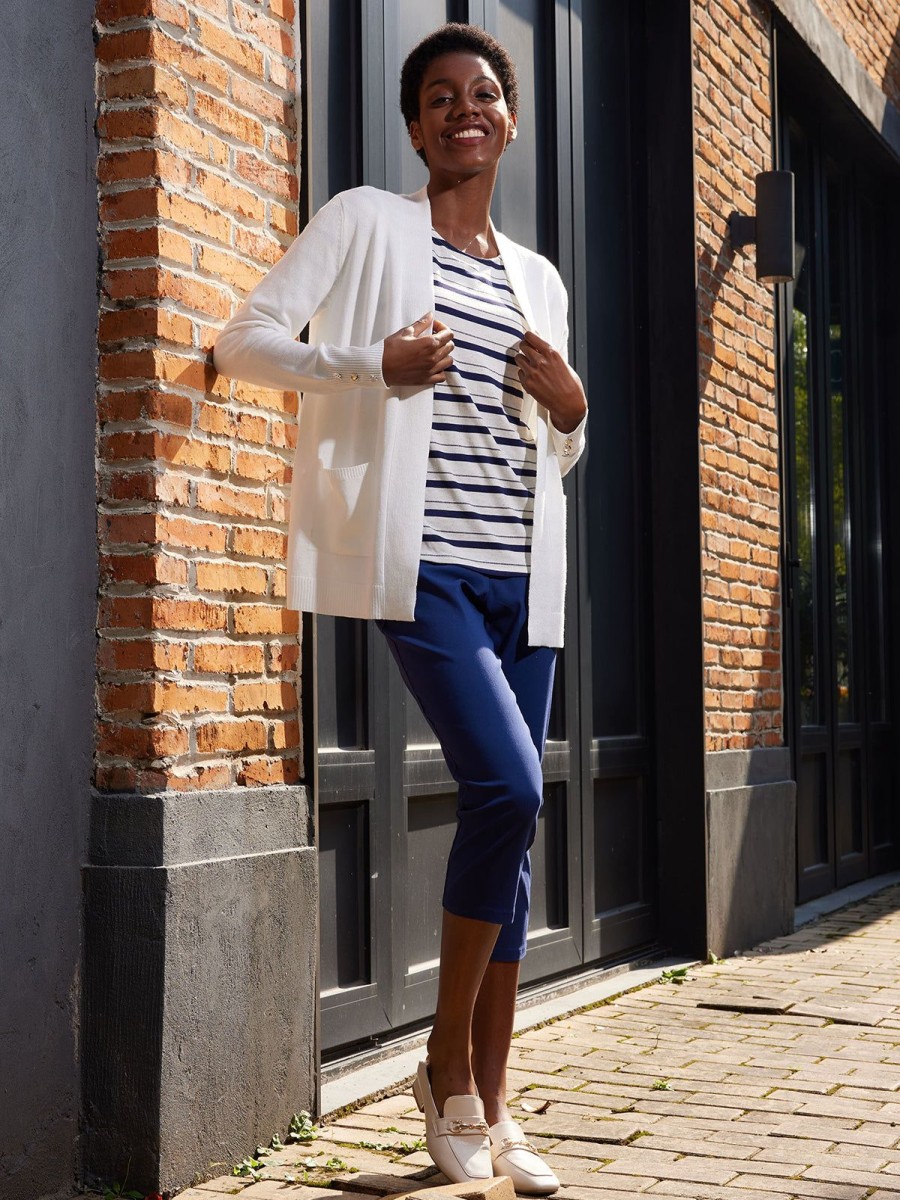 Women 89th + Madison Tops | Button Cuff Open Cardigan