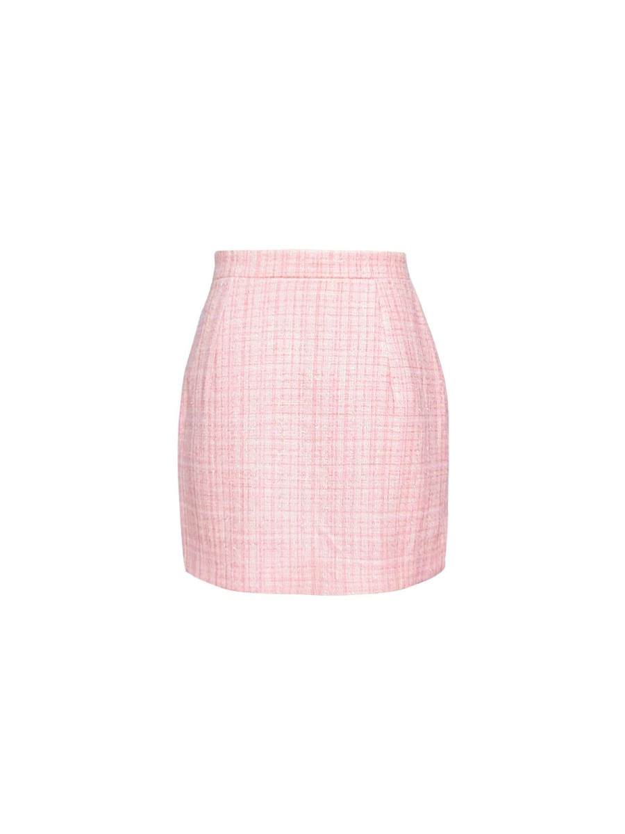 Women 89th + Madison Skirts | A-Line Tweed Skirt Malibu Pink Tweed