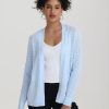 Women 89th + Madison Tops | Chevron Pointelle Open Cardigan