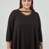 Women 89th + Madison Tops | Pearl Embellished Crewneck Top Black Beauty