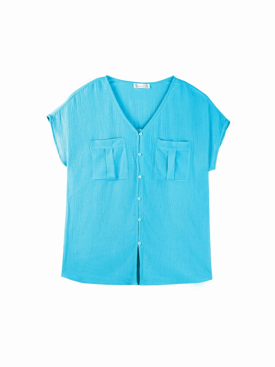 Women 89th + Madison Tops | Dolman Button Down Shirt