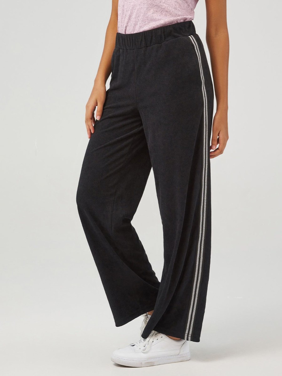 Women 89th + Madison Pants | Trim Strip Wide Leg Pant