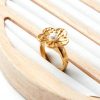 Women 89th + Madison Rings | Pearl Floral Ring Gold