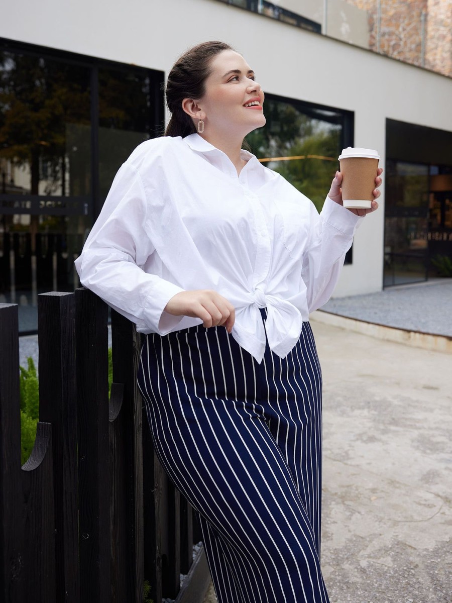 Women 89th + Madison Tops | Classic Button Down Shirt Lucent White