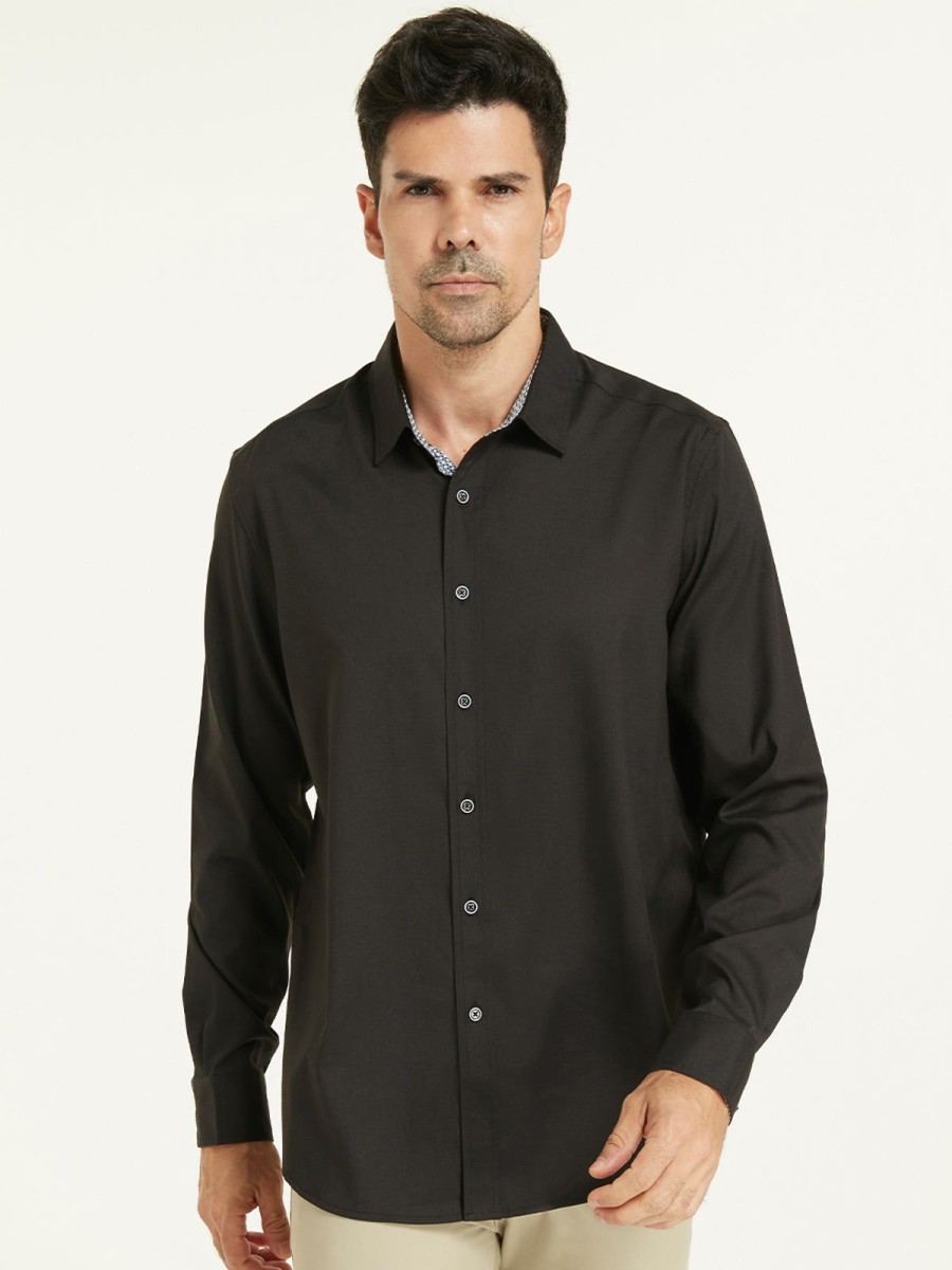 Men 89th + Madison | Button-Up Shirt Rt Black