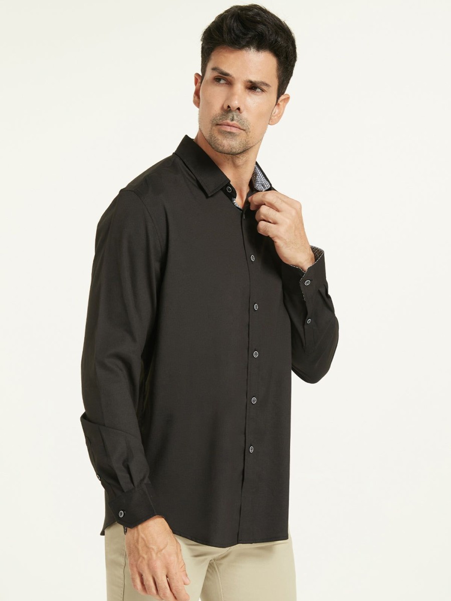 Men 89th + Madison | Button-Up Shirt Rt Black