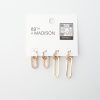 Women 89th + Madison Earrings | 2-Pack Chain Link Earrings Gold