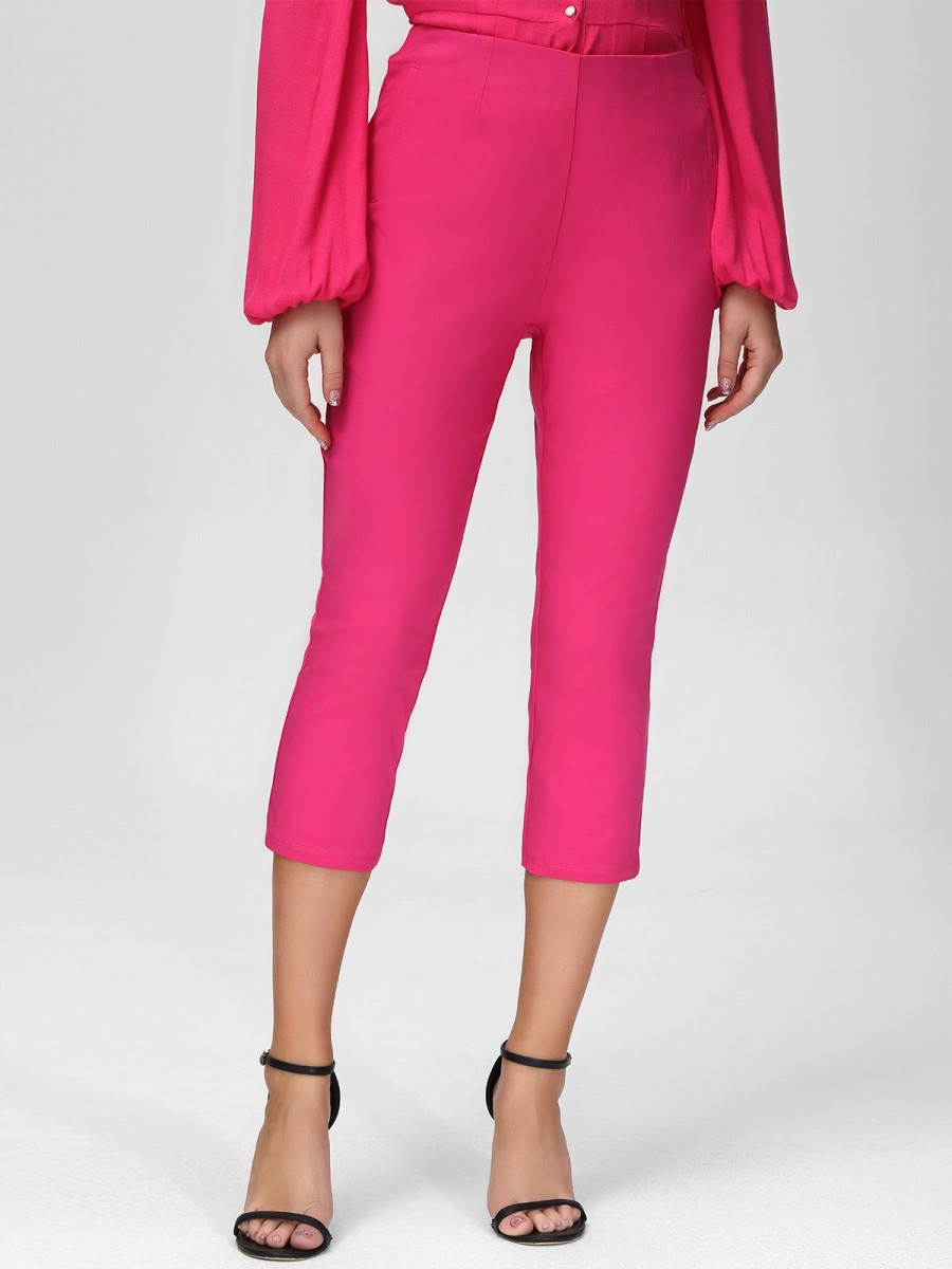 Women 89th + Madison Pants | High Waist Pull-On Capri Pants Cabaret