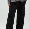 Women 89th + Madison Pants | Mid-Rise Relaxed Velvet Pants Black Beauty