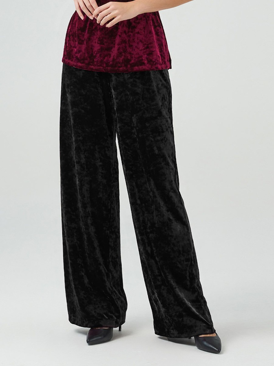 Women 89th + Madison Pants | Velvet Wide Leg Pant