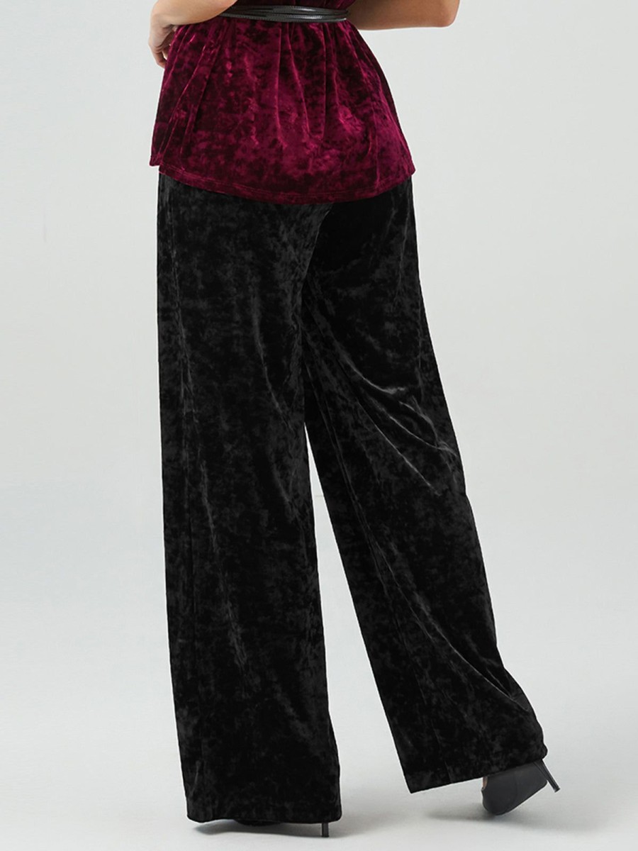 Women 89th + Madison Pants | Velvet Wide Leg Pant