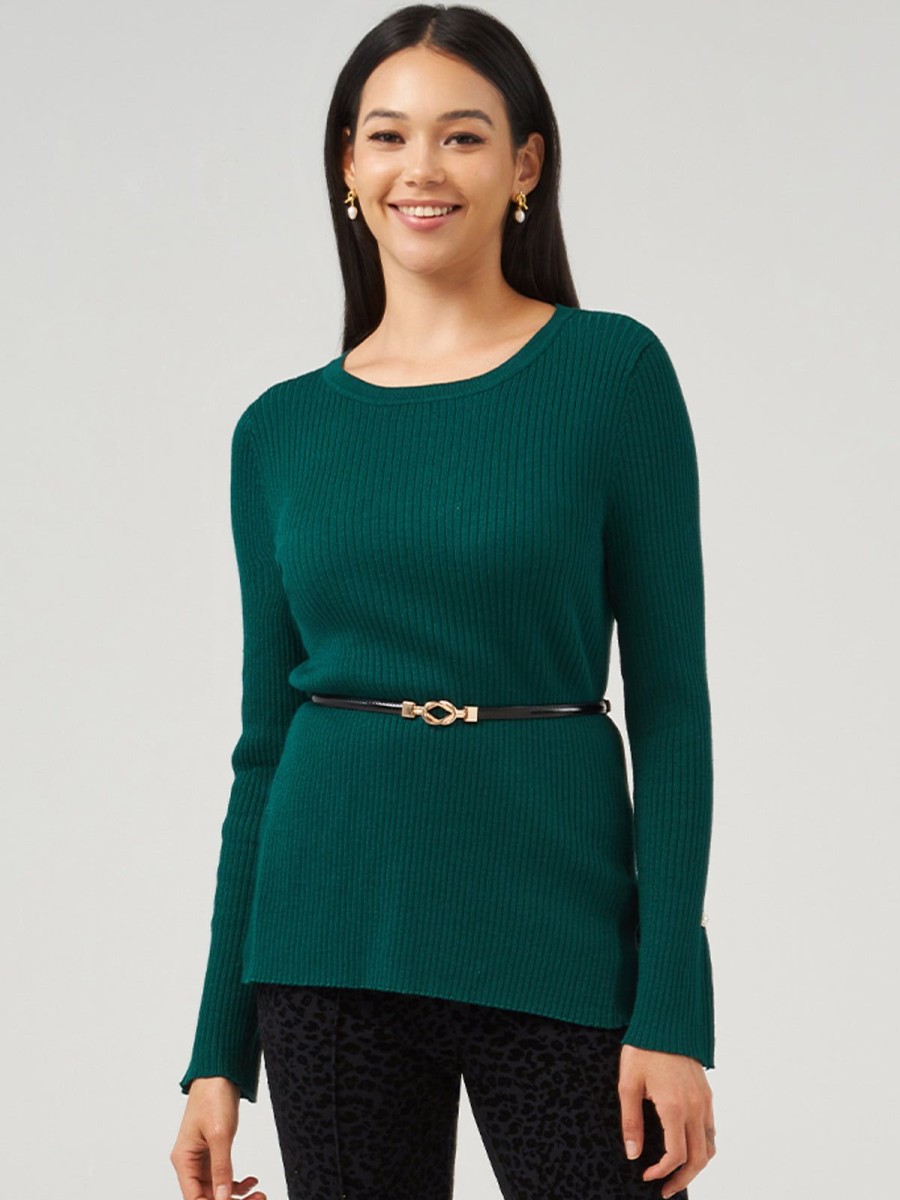 Women 89th + Madison Sweaters & Cardigans | Rib Crewneck Pullover