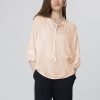 Women 89th + Madison Tops | Tassel Lace-Up Collar Blouse Mother Of Pearl