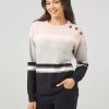 Women 89th + Madison Sweaters & Cardigans | Colorblock Crewneck Pullover