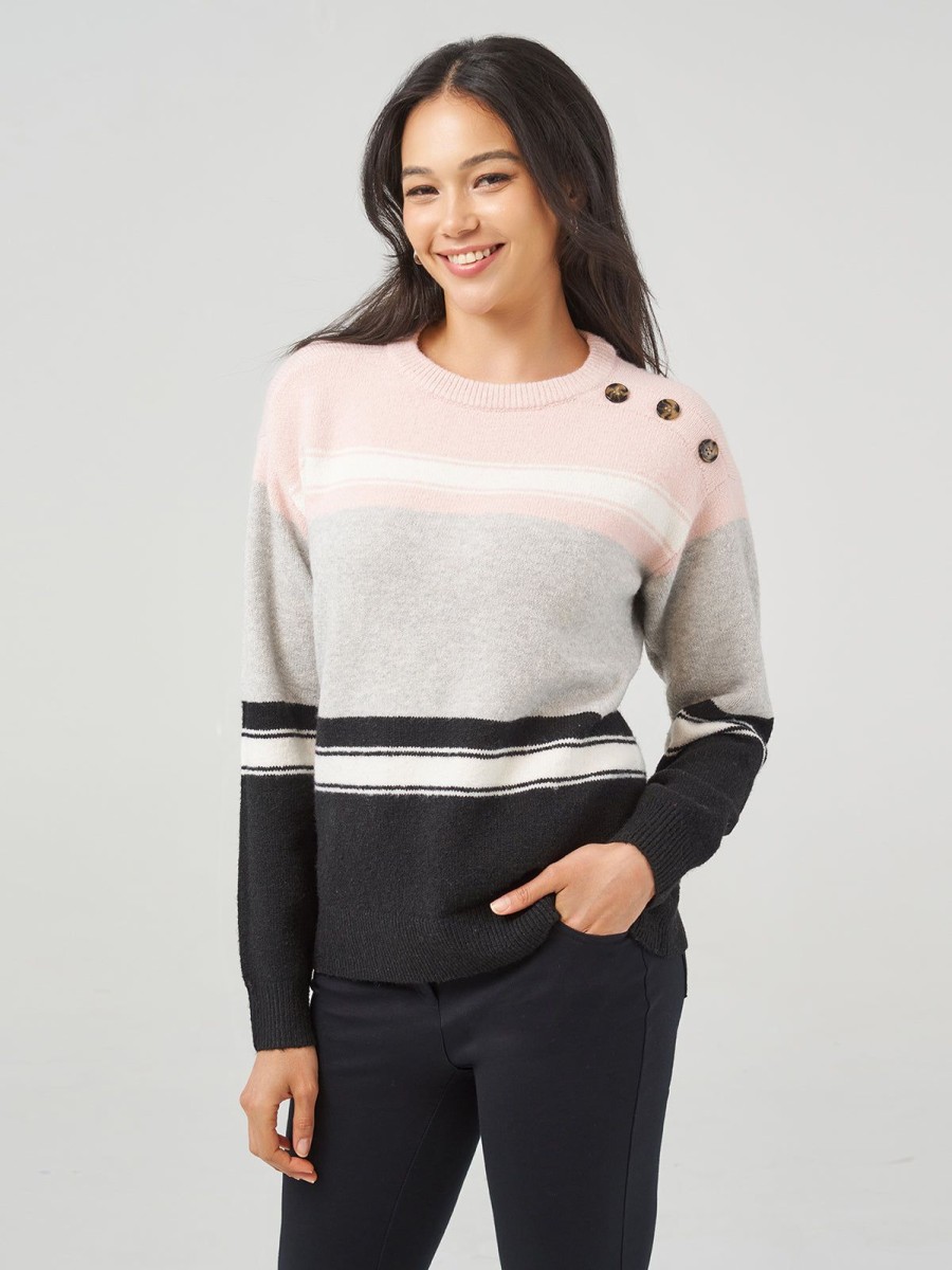 Women 89th + Madison Sweaters & Cardigans | Colorblock Crewneck Pullover