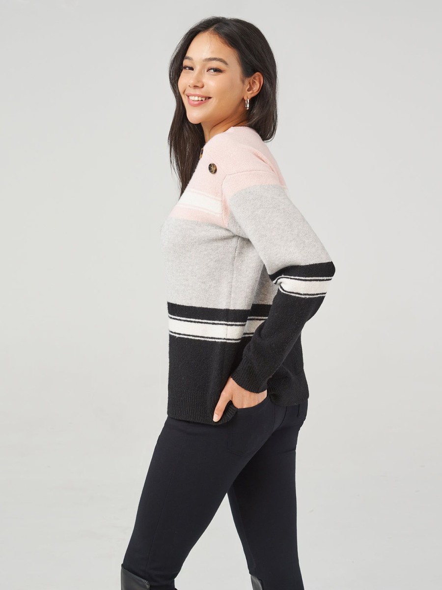 Women 89th + Madison Sweaters & Cardigans | Colorblock Crewneck Pullover