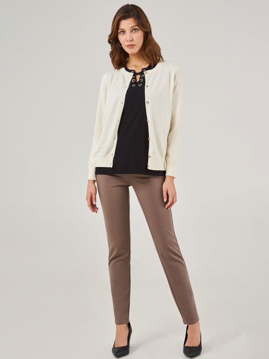 Women 89th + Madison Tops | Button Front Jersey Cardigan