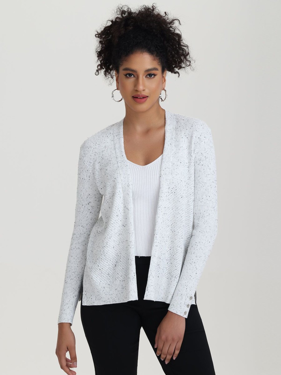 Women 89th + Madison Tops | Fleck Rib Cardigan