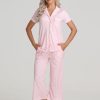 Women 89th + Madison Sleepwear | Polka Dot Pajamas Set Icy Pink Combo