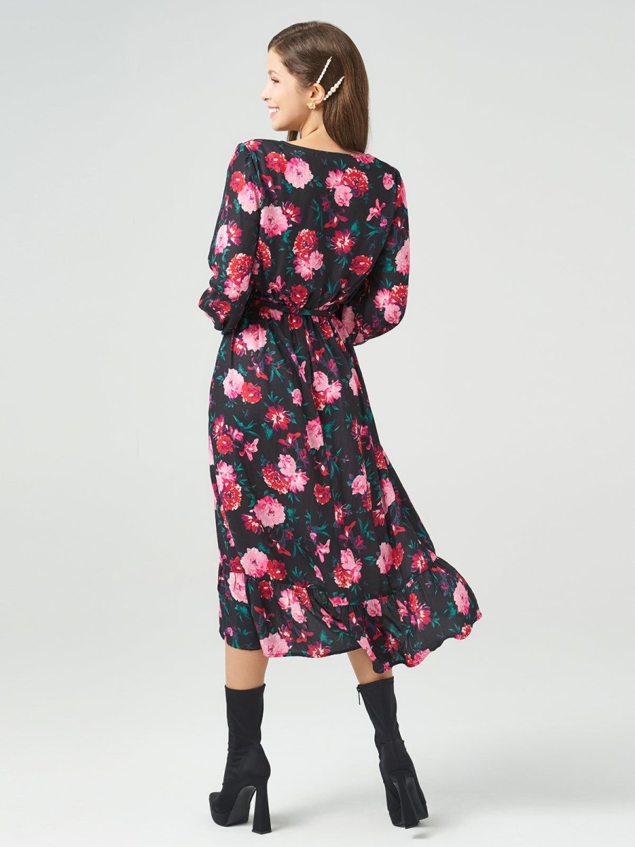 Women 89th + Madison Dresses | Print Puff Sleeve Dress