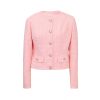 Women 89th + Madison Jackets & Blazers | Faux-Pearl Front Buttons Tweed Jacket Malibu Pink Tweed