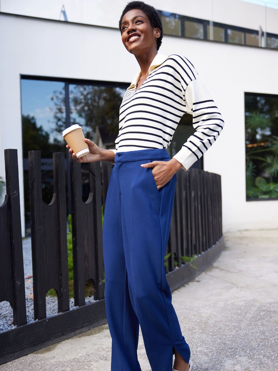 Women 89th + Madison Tops | Stripe Polo Pullover