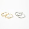 Women 89th + Madison Earrings | 2-Pack Gold And Silver Hoop Earrings Gold/Silver