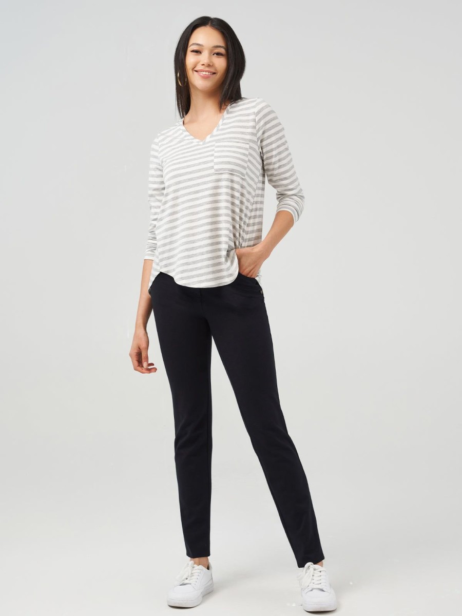 Women 89th + Madison Tops | V-Neck Pocket Front Tee