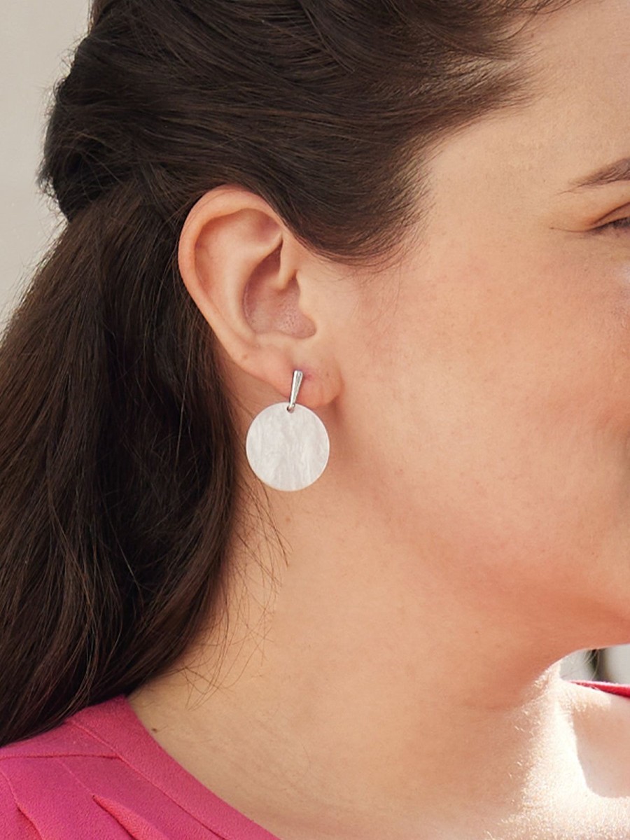 Women 89th + Madison Earrings | Marbled Earrings Cream