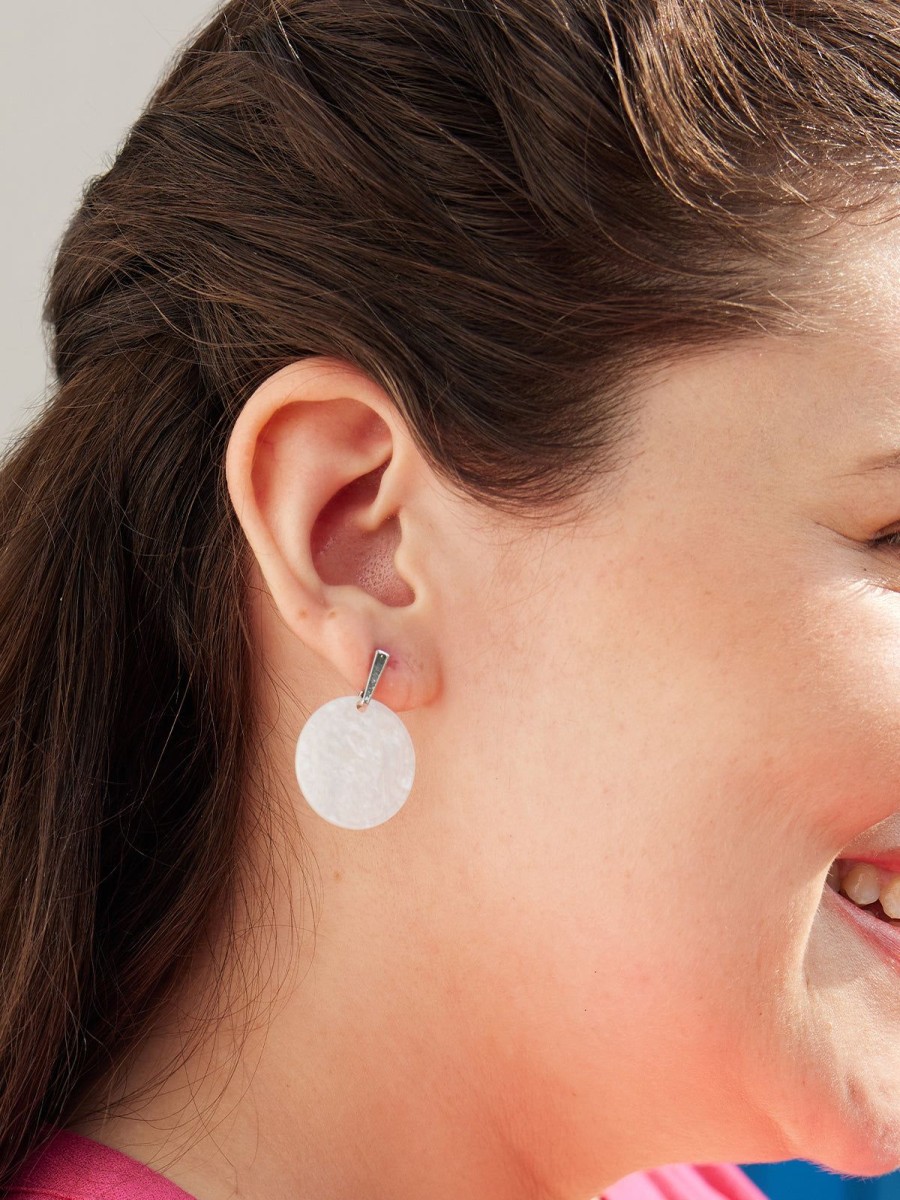 Women 89th + Madison Earrings | Marbled Earrings Cream