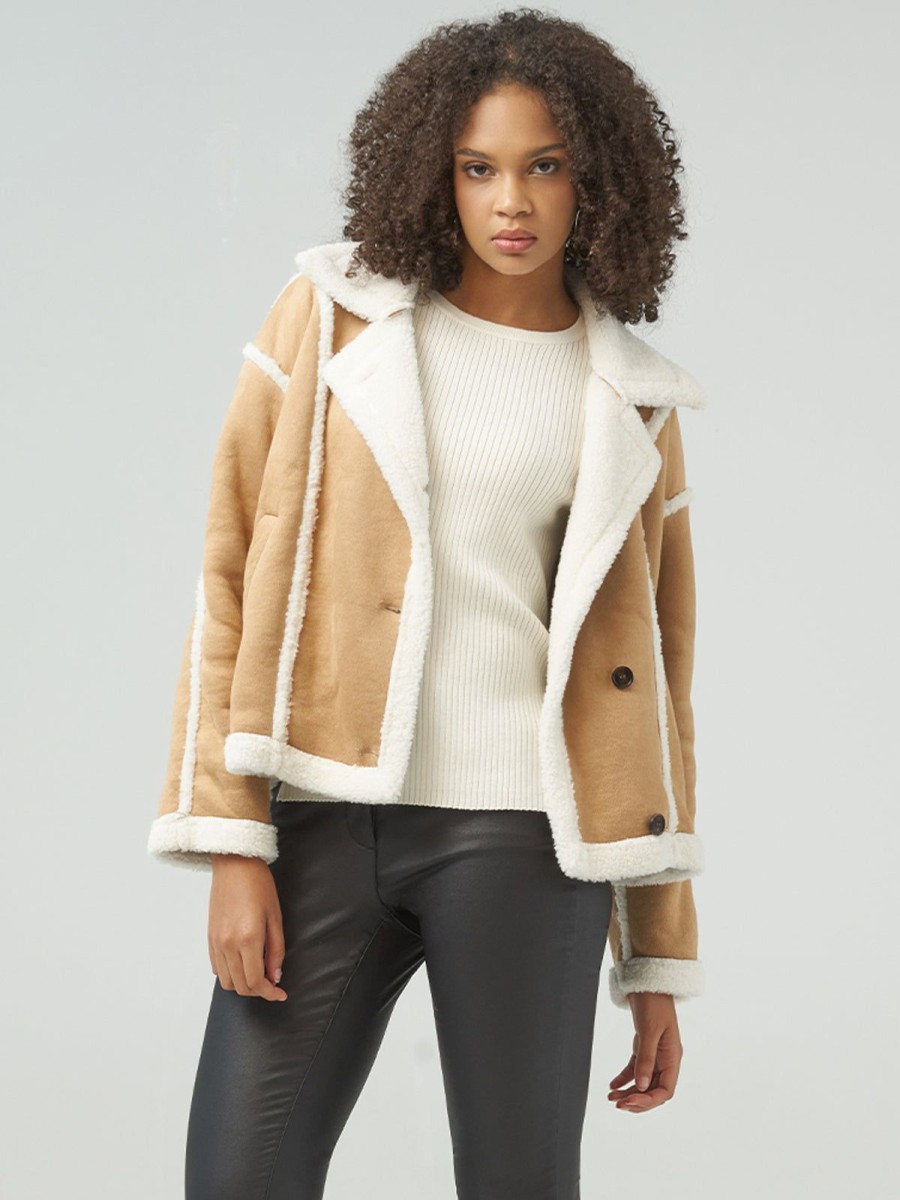 Women 89th + Madison Jackets & Blazers | Faux Suede Jacket Tannin