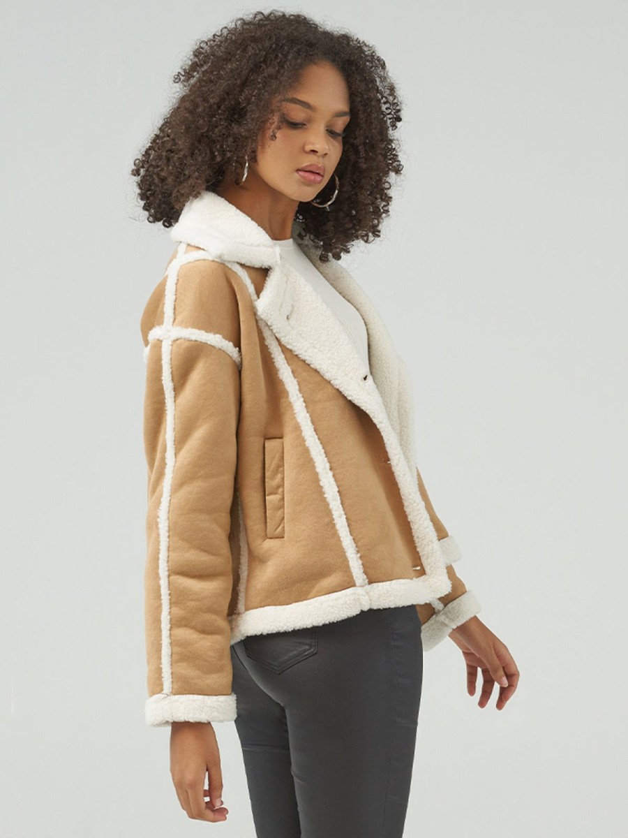 Women 89th + Madison Jackets & Blazers | Faux Suede Jacket Tannin