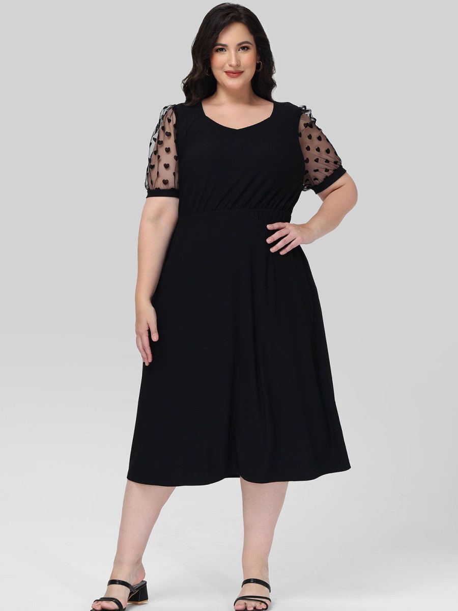 Women 89th + Madison Dresses | Puff Sleeve Midi Dress