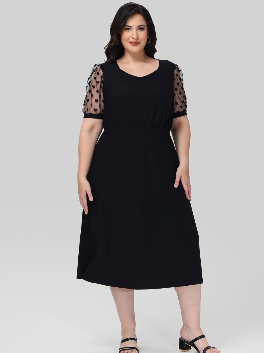 Women 89th + Madison Dresses | Puff Sleeve Midi Dress