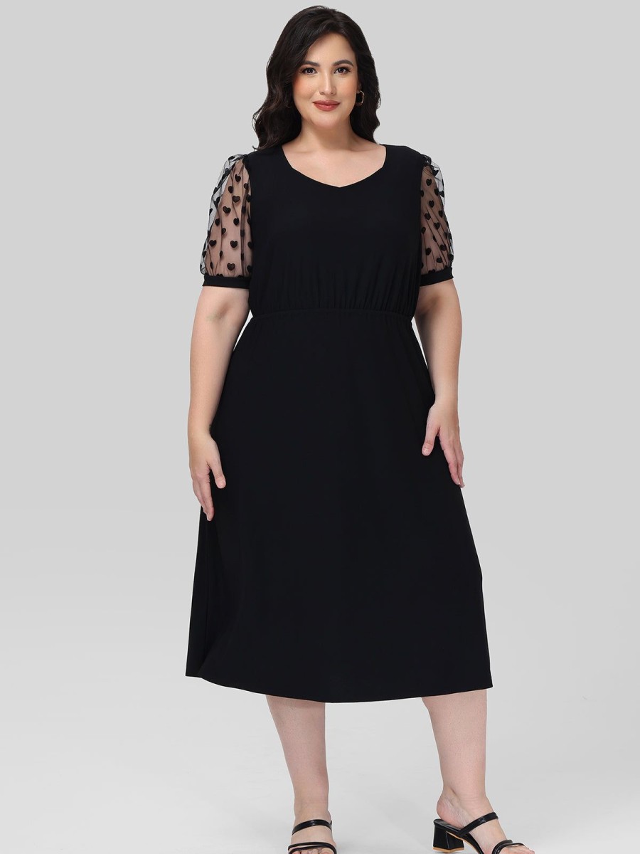 Women 89th + Madison Dresses | Puff Sleeve Midi Dress